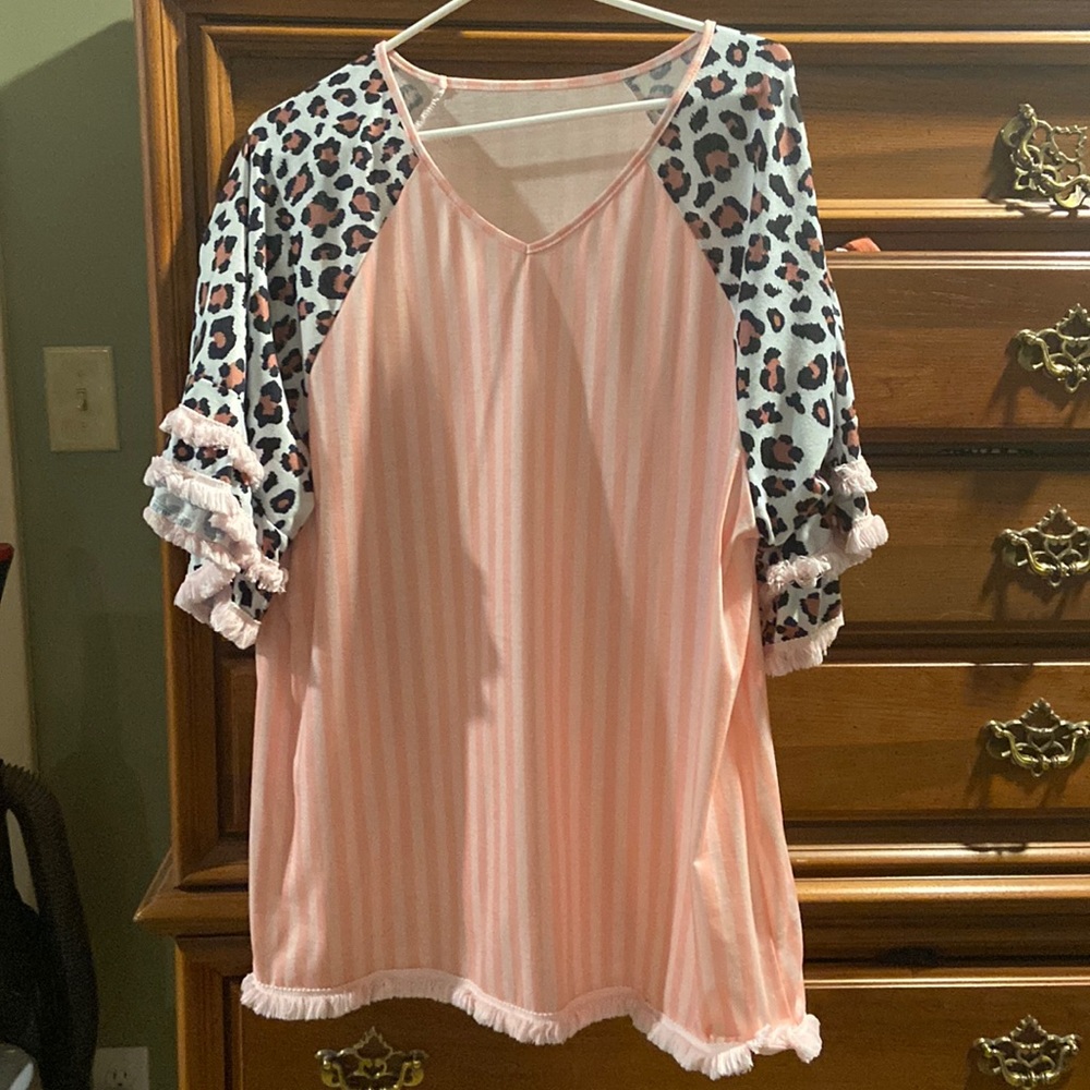 Super cute boutique too with leopard print, ruffles and stripes